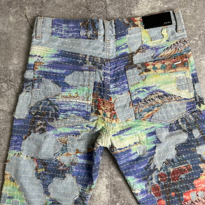 AMIRI 23AW Aloha Boro Straight Leg Jeans Size 31