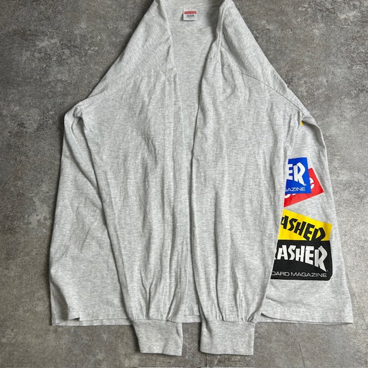 Supreme 21FW Thrasher Multi Logo Long Sleeve Tee Collab Multi Size L