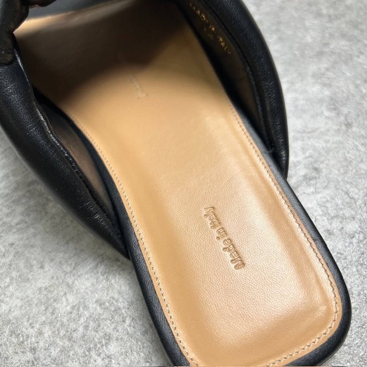 JW ANDERSON Leather Flat Twist Sandals Black Size 36