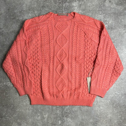 Fear of God ESSENTIALS Pink Cable Knit Sweater Size L