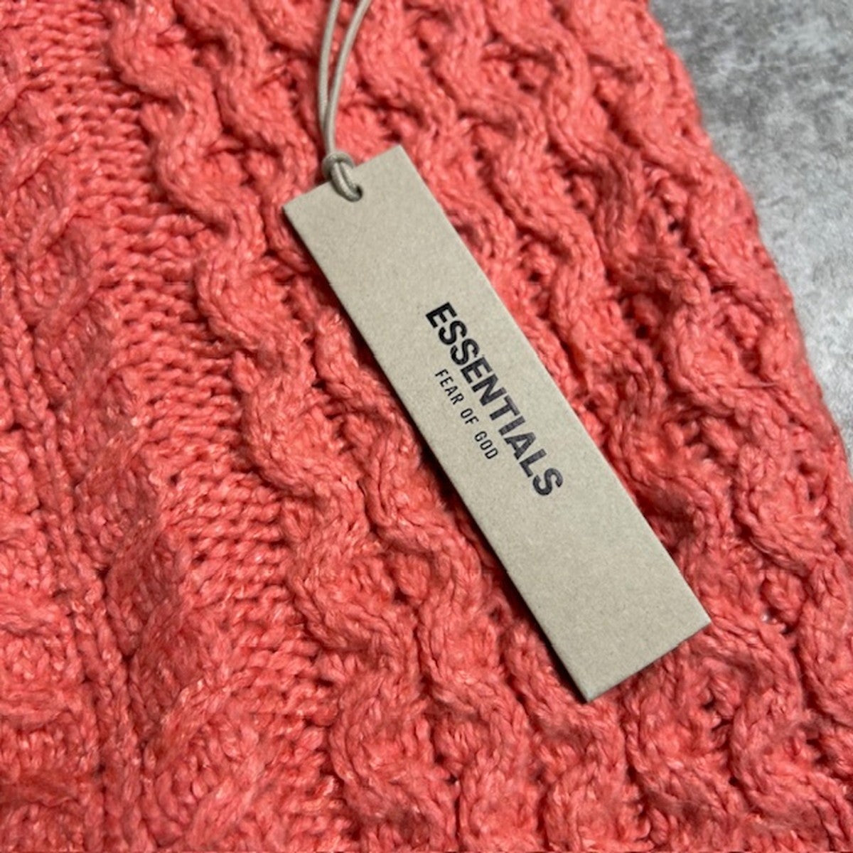 Fear of God ESSENTIALS Pink Cable Knit Sweater Size L