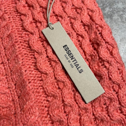Fear of God ESSENTIALS Pink Cable Knit Sweater Size L