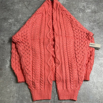 Fear of God ESSENTIALS Pink Cable Knit Sweater Size L