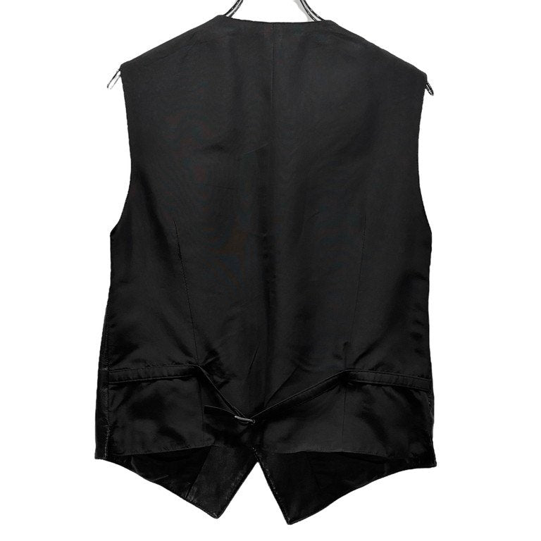 GIANFRANCO FERRE 90s Nappa Leather 5B Vest Black Size XS
