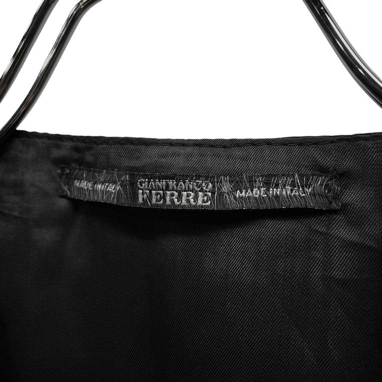 GIANFRANCO FERRE 90s Nappa Leather 5B Vest Black Size XS