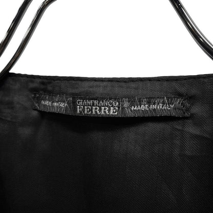 GIANFRANCO FERRE 90s Nappa Leather 5B Vest Black Size XS