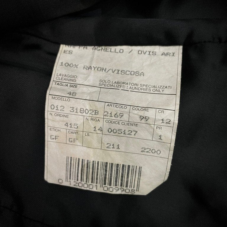 GIANFRANCO FERRE 90s Nappa Leather 5B Vest Black Size XS