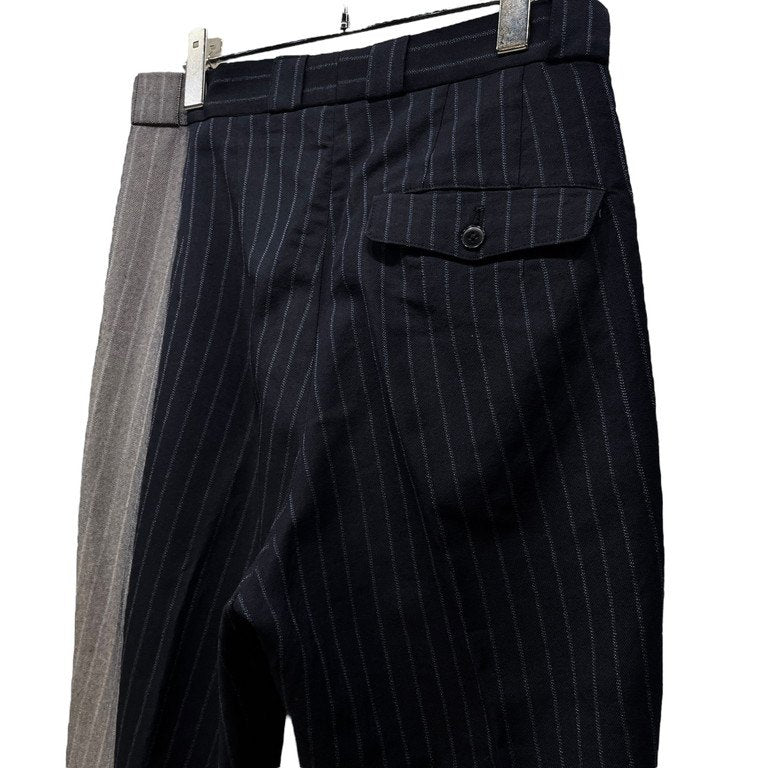 Yohji Yamamoto 96AW Bleached Stripe Suspender Pants Size M