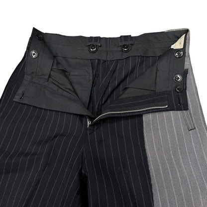 Yohji Yamamoto 96AW Bleached Stripe Suspender Pants Size M
