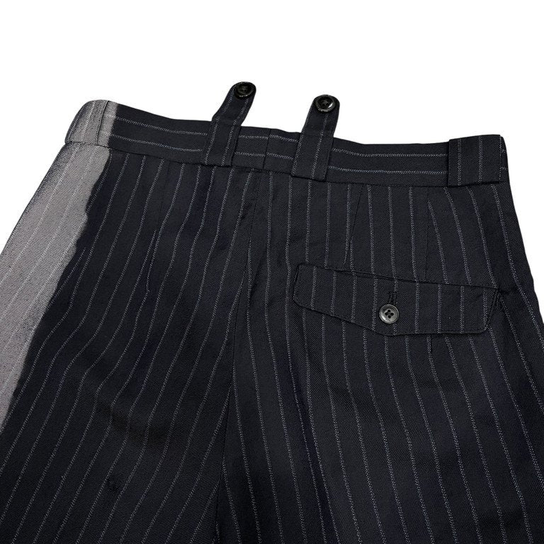 Yohji Yamamoto 96AW Bleached Stripe Suspender Pants Size M