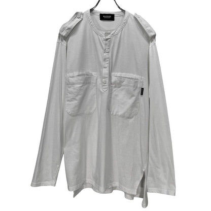Yohji Yamamoto 22AW Cotton Henley Long Sleeve T-Shirt Size 3