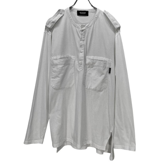 Yohji Yamamoto 22AW Cotton Henley Long Sleeve T-Shirt Size 3
