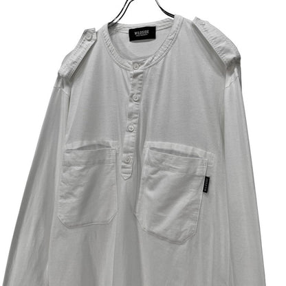 Yohji Yamamoto 22AW Cotton Henley Long Sleeve T-Shirt Size 3