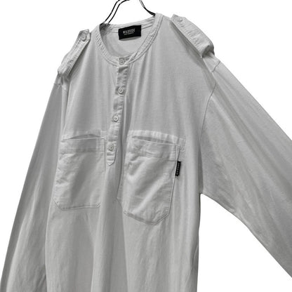 Yohji Yamamoto 22AW Cotton Henley Long Sleeve T-Shirt Size 3