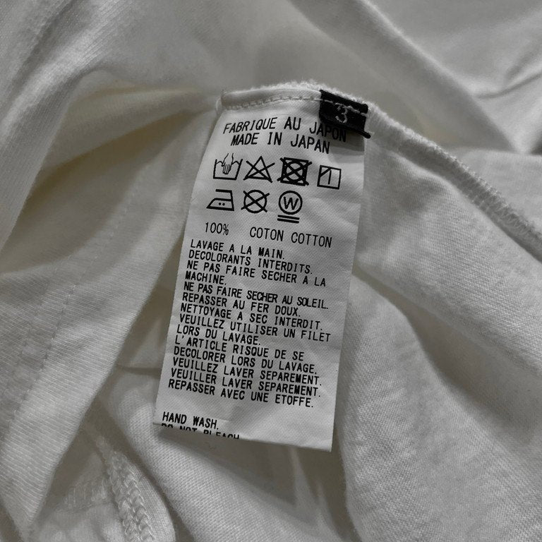 Yohji Yamamoto 22AW Cotton Henley Long Sleeve T-Shirt Size 3