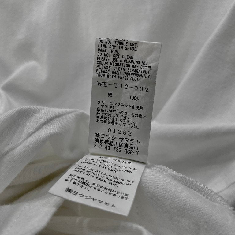 Yohji Yamamoto 22AW Cotton Henley Long Sleeve T-Shirt Size 3