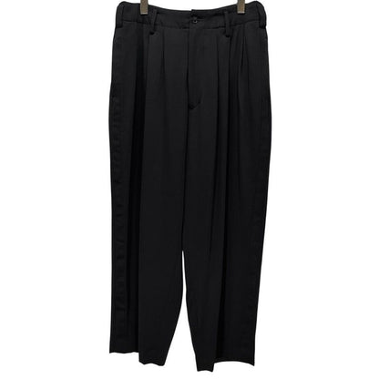 Yohji Yamamoto 16AW Wool Doeskin 3-Tuck Side Tape Pants Size 2