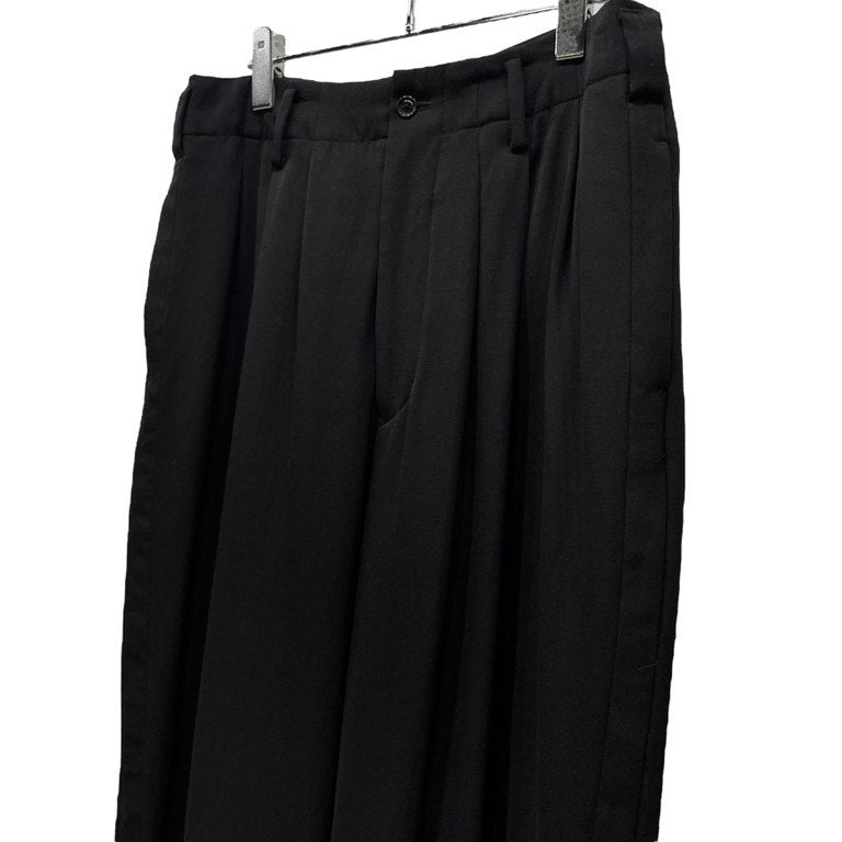 Yohji Yamamoto 16AW Wool Doeskin 3-Tuck Side Tape Pants Size 2