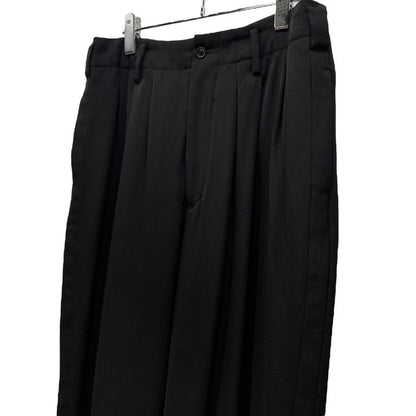 Yohji Yamamoto 16AW Wool Doeskin 3-Tuck Side Tape Pants Size 2