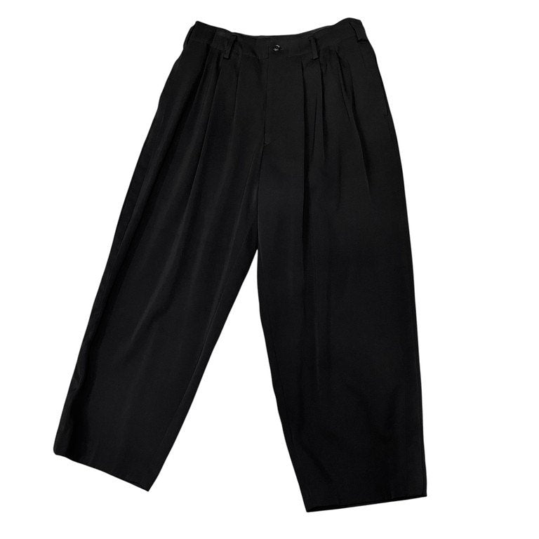 Yohji Yamamoto 16AW Wool Doeskin 3-Tuck Side Tape Pants Size 2