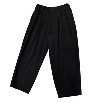 Yohji Yamamoto 16AW Wool Doeskin 3-Tuck Side Tape Pants Size 2