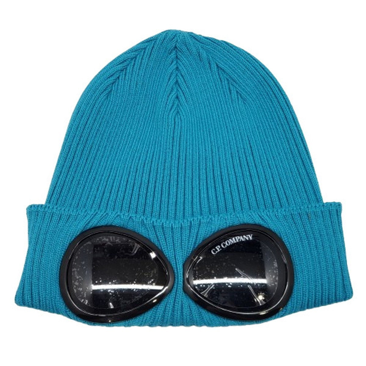 C.P. Company Blue Cotton Goggle Beanie Size UNI