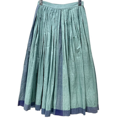 ISSEY SPORT 80s Line Pleated Flare Skirt Cotton Multi Size 9