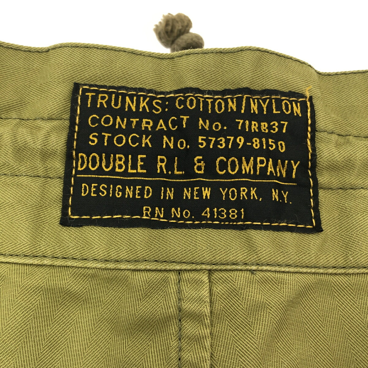 Vintage RRL Olive HBT Herringbone Cotton Nylon Size 28