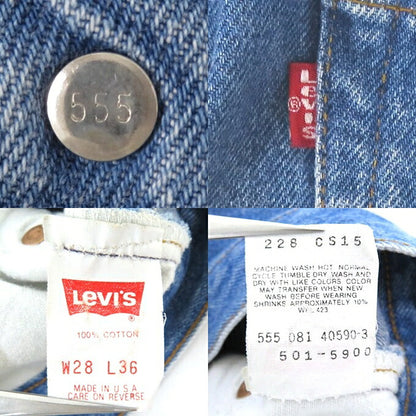 Levi's 501 USA Valencia Cut-off Indigo Jeans Size W28