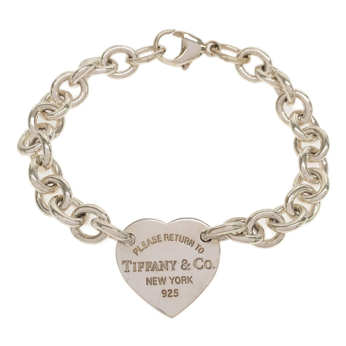 TIFFANY&Co. Return To Tiffany Heart Silver 925 Bracelet Size 18.5CM