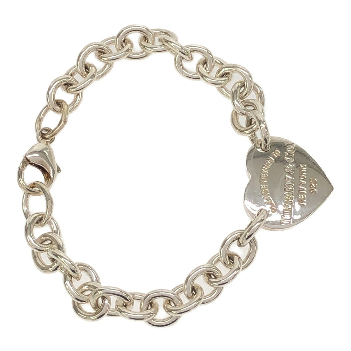 TIFFANY&Co. Return To Tiffany Heart Silver 925 Bracelet Size 18.5CM