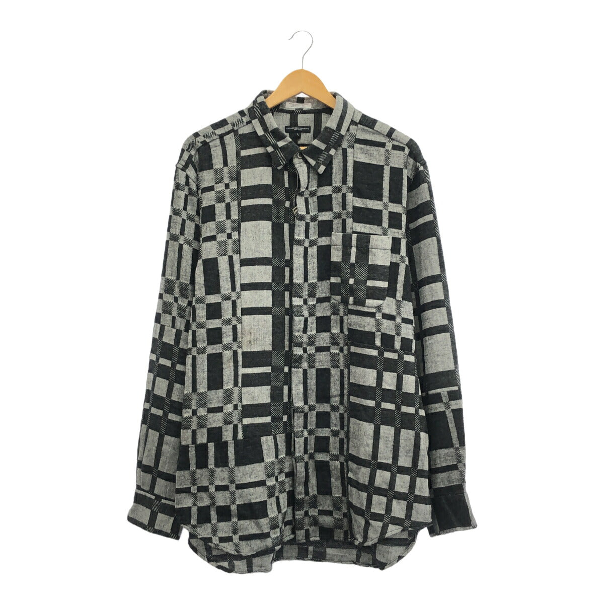 Engineered Garments Gray CP Old Plaid BD Shirt Size L