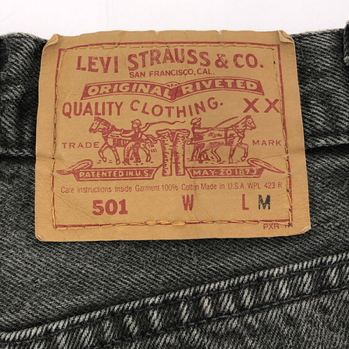 LEVI'S 90s Vintage Overdyed Black Denim Jeans Size W24