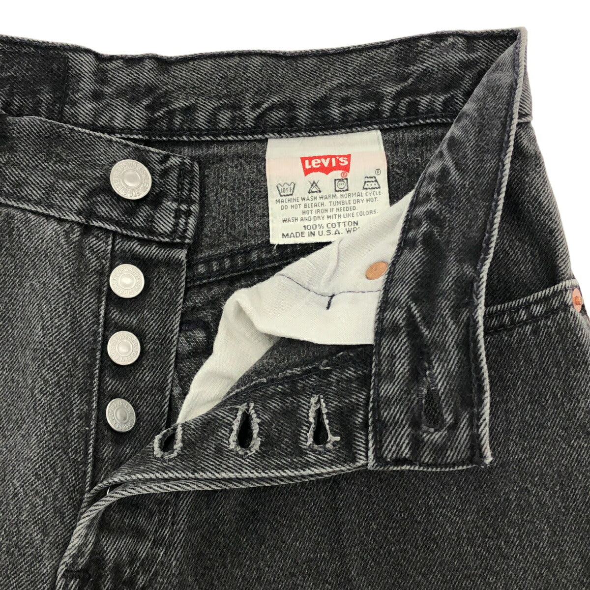 LEVI'S 90s Vintage Overdyed Black Denim Jeans Size W24