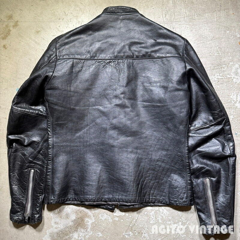 HARLEY DAVIDSON 60s Black Leather Rider Jacket Size 40