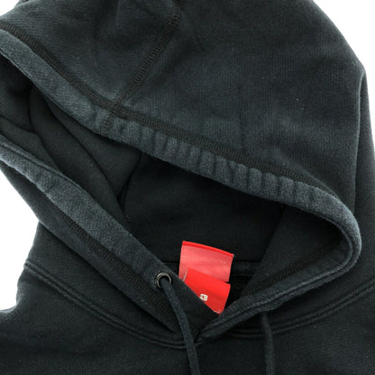 NIKE Air Max Logo Embroidered Pullover Hoodie Black Size L