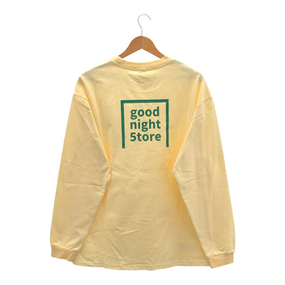 good night store Patch Logo Long T-Shirt Beige Size FREE