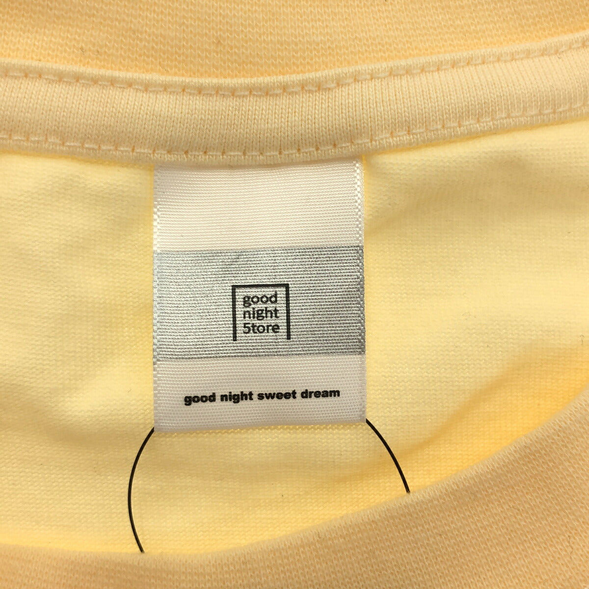 good night store Patch Logo Long T-Shirt Beige Size FREE