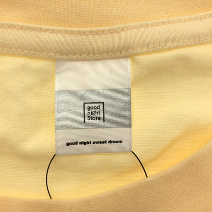 good night store Patch Logo Long T-Shirt Beige Size FREE