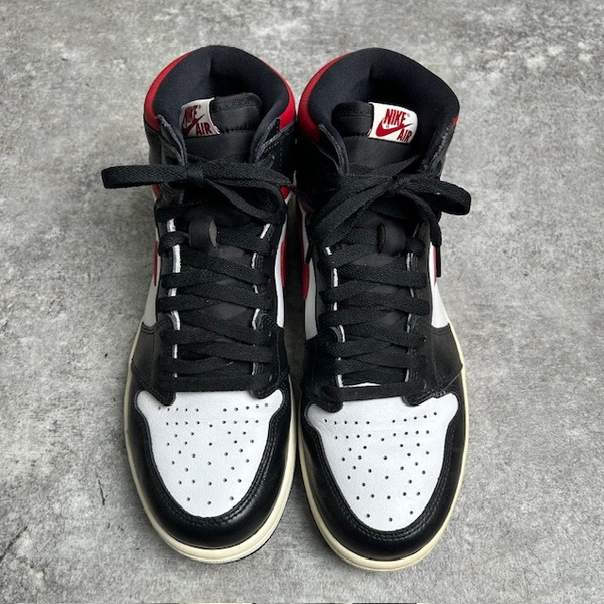 Nike Air Jordan 1 Retro High Black Toe Sneakers Size 27cm