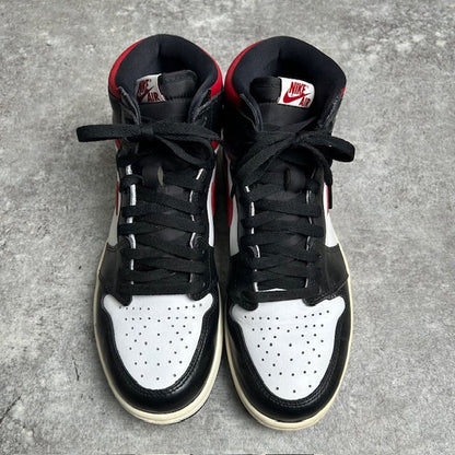 Nike Air Jordan 1 Retro High Black Toe Sneakers Size 27cm