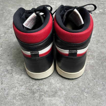 Nike Air Jordan 1 Retro High Black Toe Sneakers Size 27cm