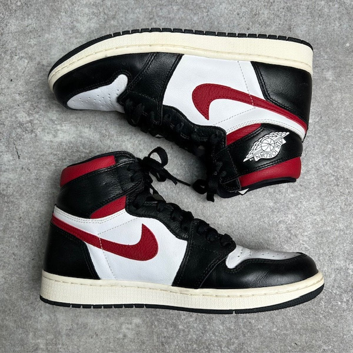 Nike Air Jordan 1 Retro High Black Toe Sneakers Size 27cm