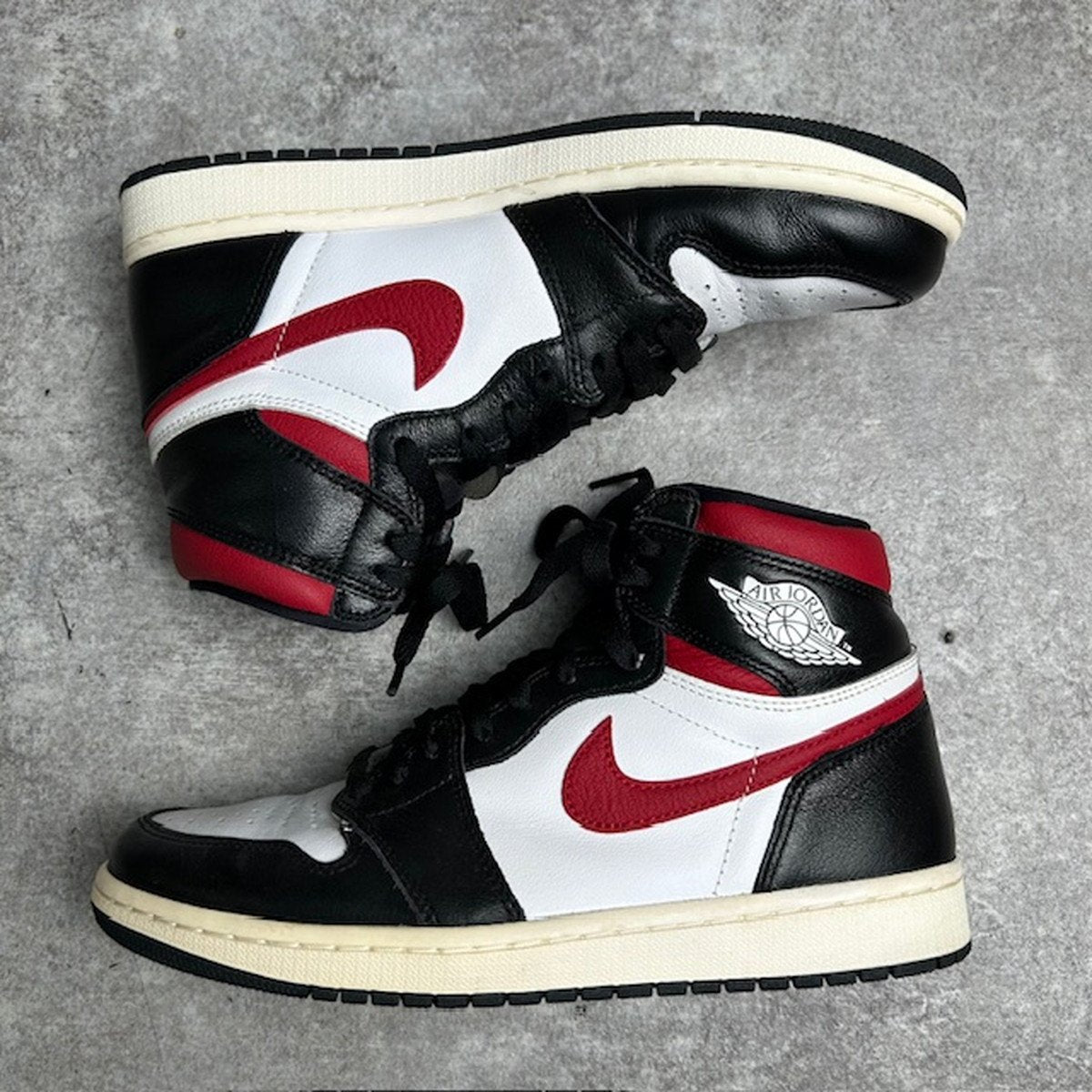 Nike Air Jordan 1 Retro High Black Toe Sneakers Size 27cm