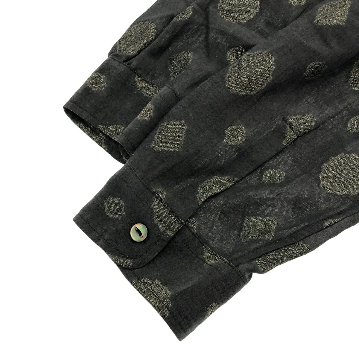 Needles 24SS Lame Fine Pattern Jacquard Work Shirt Size L