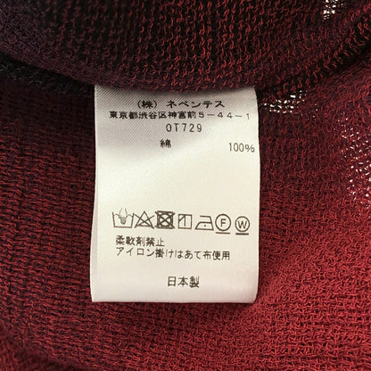 AiE 23AW Ombre Plaid Cotton Painter Shirt Red Size M