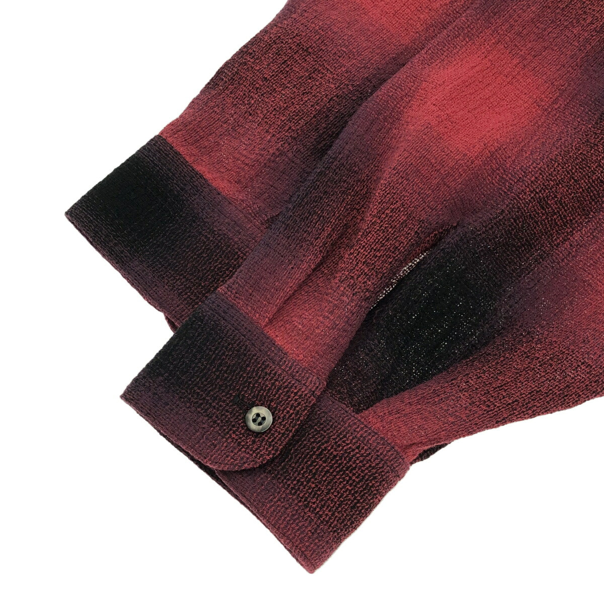 AiE 23AW Ombre Plaid Cotton Painter Shirt Red Size M