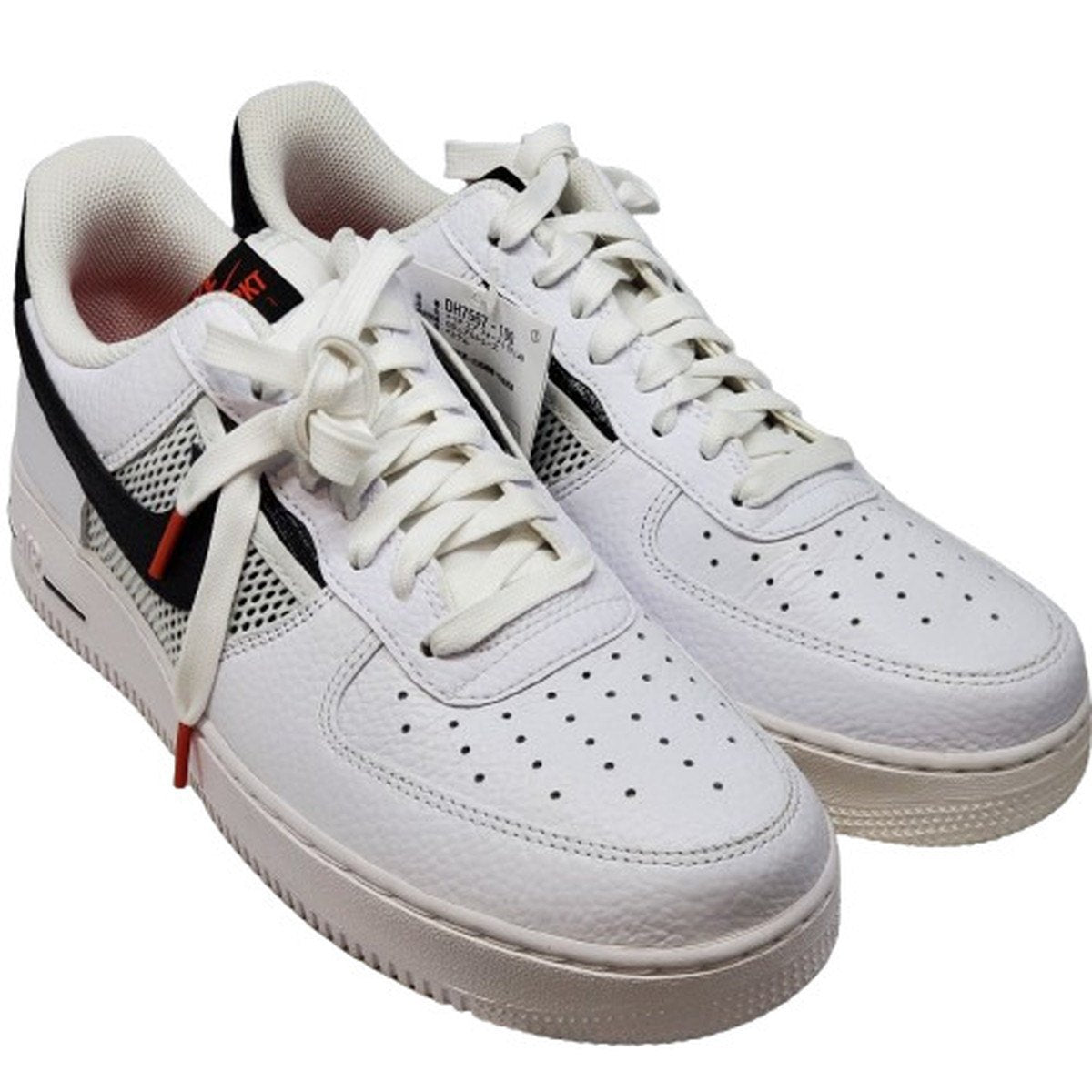 NIKE Air Force 1 Low '07 LV8 White Black Sneakers Size 27.5