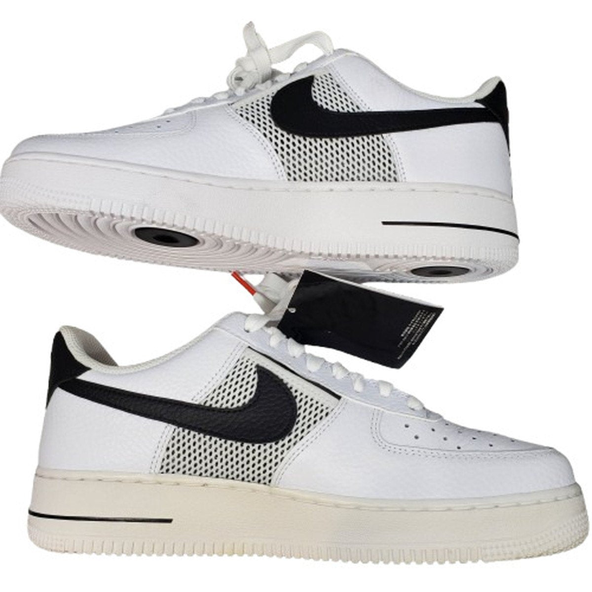 NIKE Air Force 1 Low '07 LV8 White Black Sneakers Size 27.5
