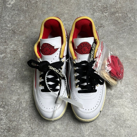 NIKE Off-White Air Jordan 2 Low Top Sneakers White Size 25.0